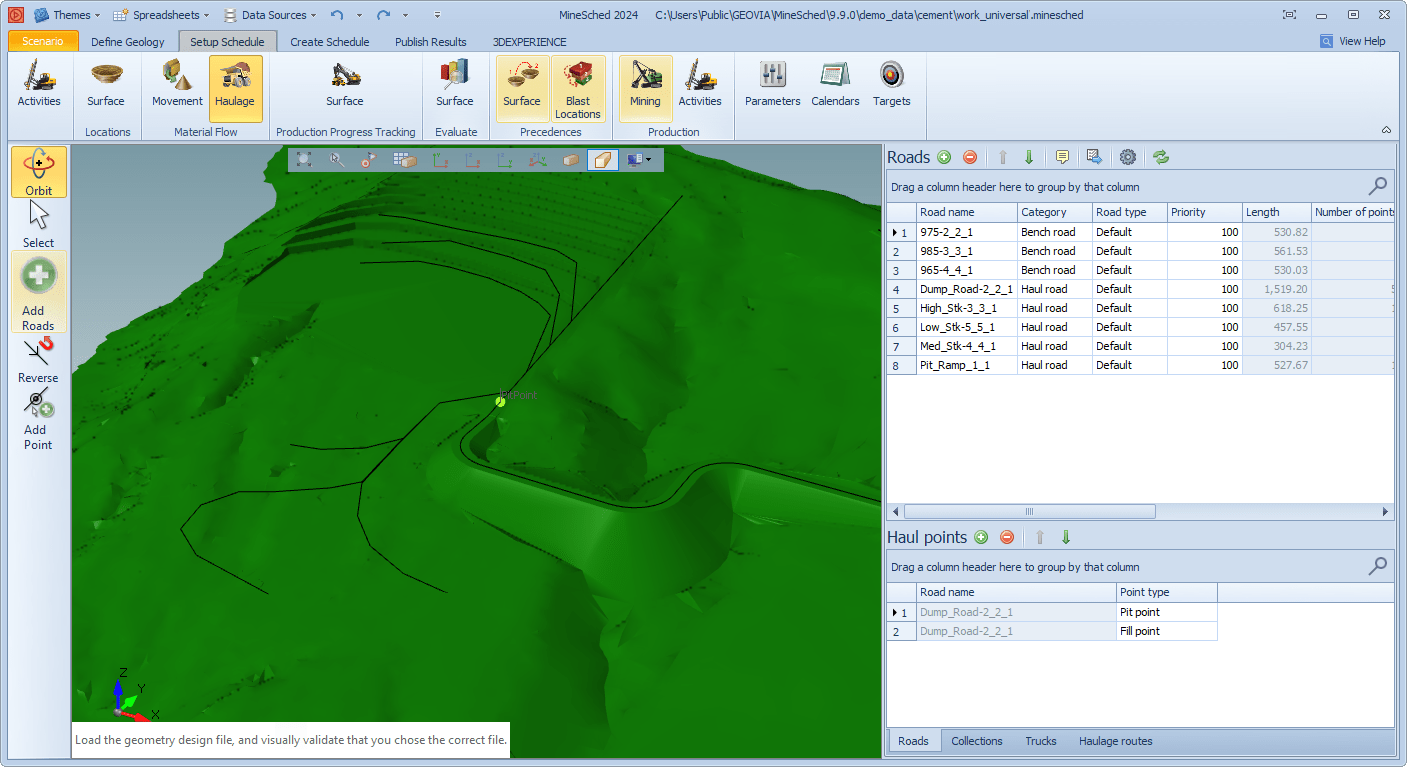 Download GEOVIA MineSched