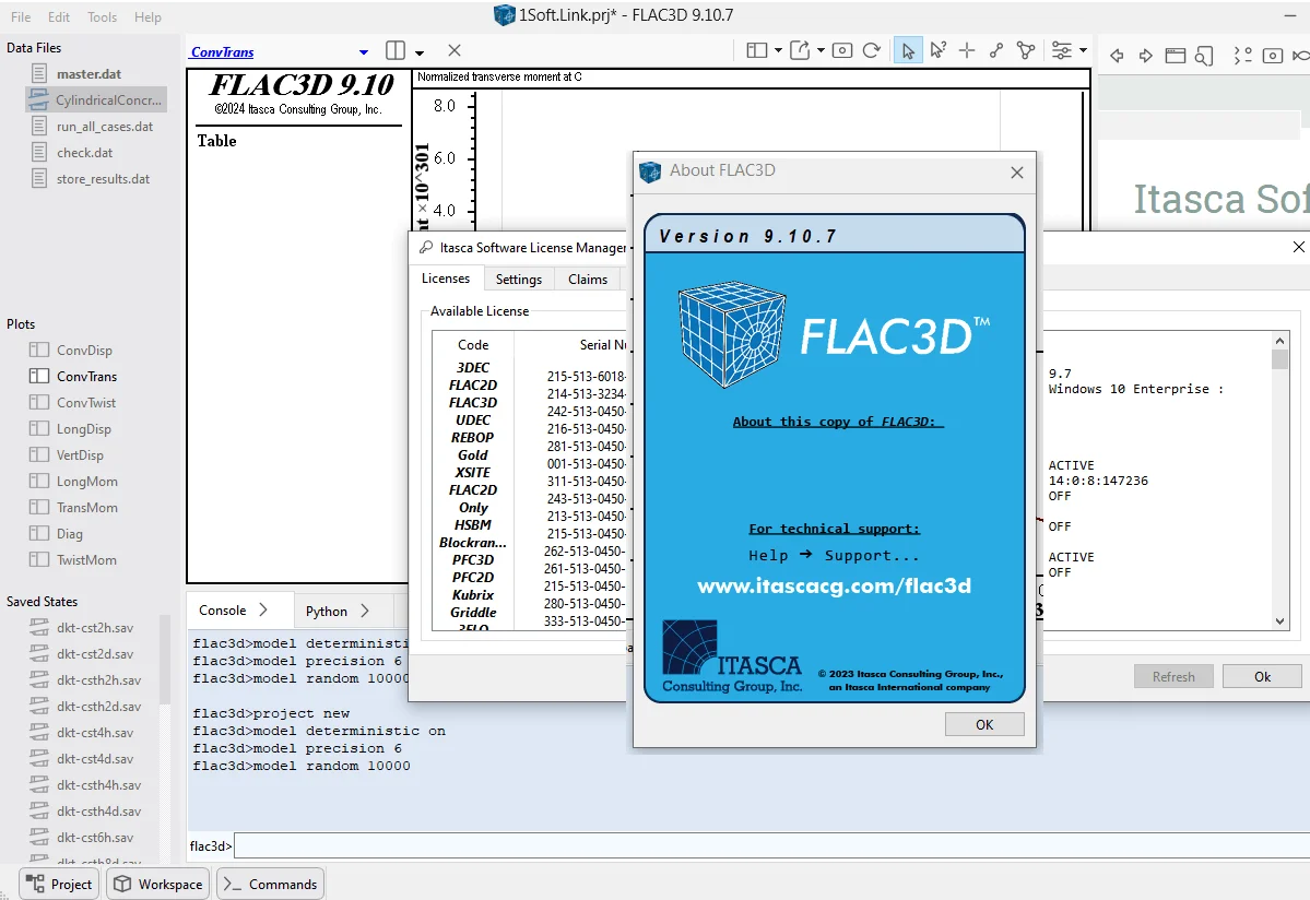 Itasca FLAC3D 9.10.7