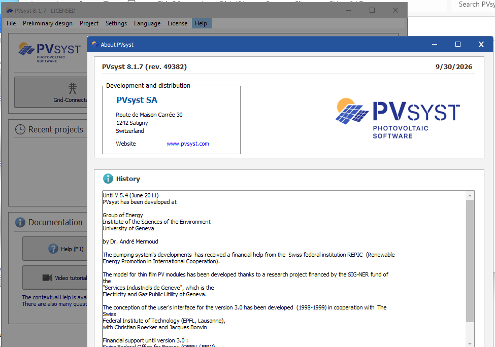 PVsyst Professional 8.1.7